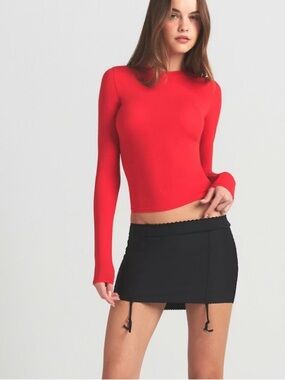 Skims long sleeve red shirt L